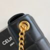 CELINE CHAIN SHOULDER BAG MATELASSE MONOCHROME CELINE IN QUILTED GOATSKIN