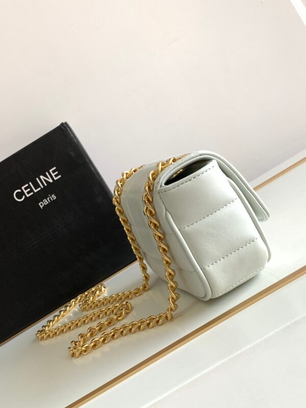 CHAIN SHOULDER BAG MATELASSE MONOCHROME CELINE IN QUILTED GOATSKIN
