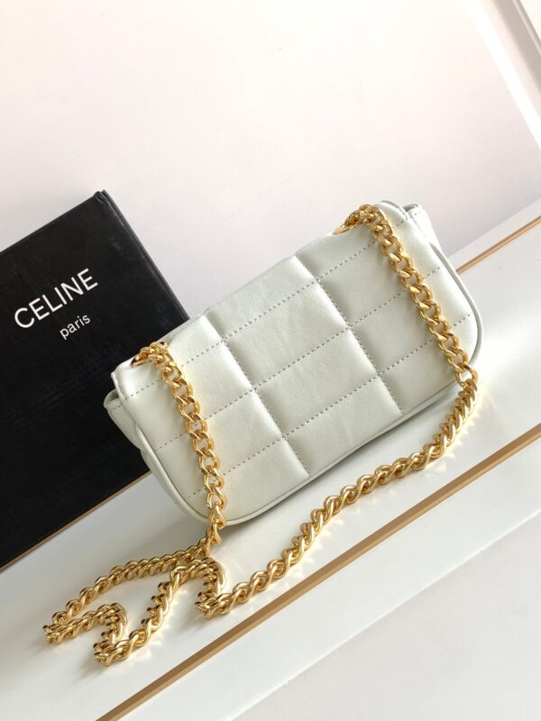 CHAIN SHOULDER BAG MATELASSE MONOCHROME CELINE IN QUILTED GOATSKIN
