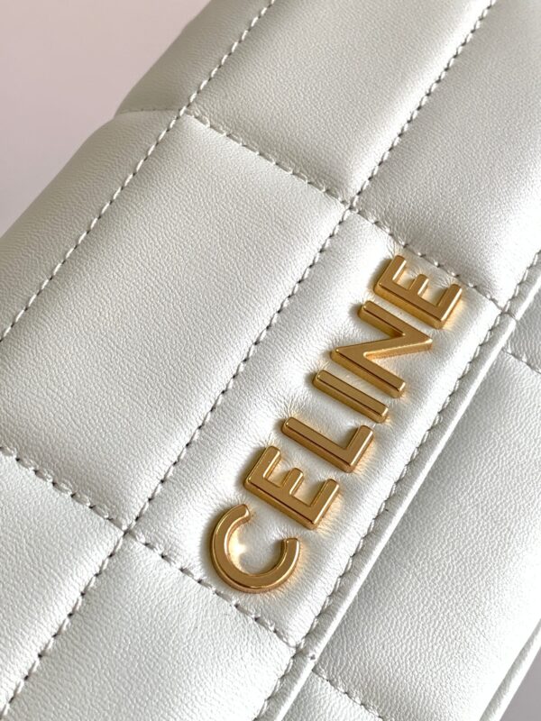 CHAIN SHOULDER BAG MATELASSE MONOCHROME CELINE IN QUILTED GOATSKIN