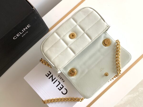 CHAIN SHOULDER BAG MATELASSE MONOCHROME CELINE IN QUILTED GOATSKIN