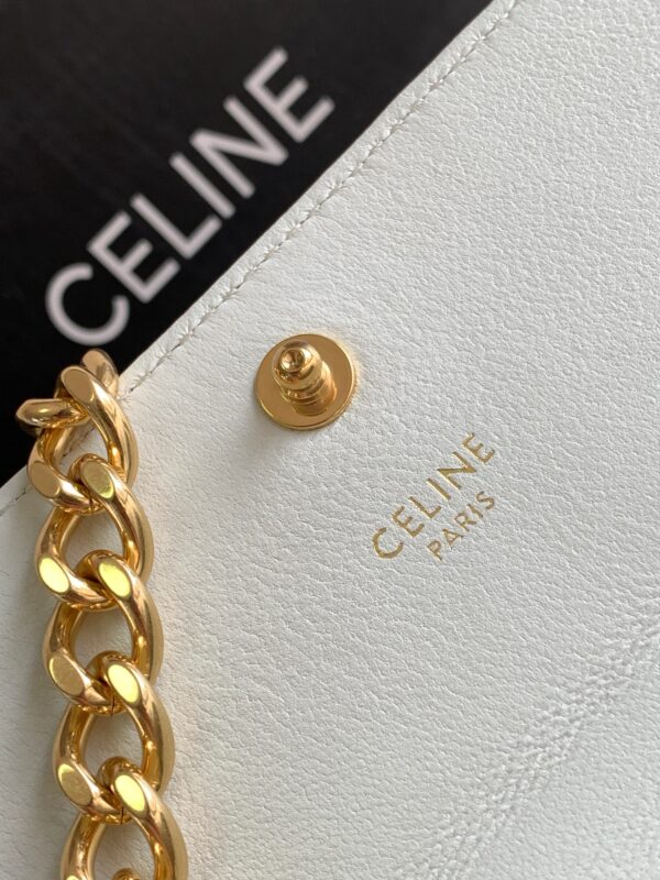 CHAIN SHOULDER BAG MATELASSE MONOCHROME CELINE IN QUILTED GOATSKIN