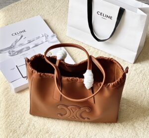 CELINE CELINE CABAS DRAWSTRING CUIR