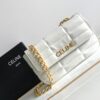 CELINE CHAIN SHOULDER BAG MATELASSE MONOCHROME