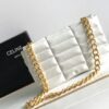 CELINE CHAIN SHOULDER BAG MATELASSE MONOCHROME