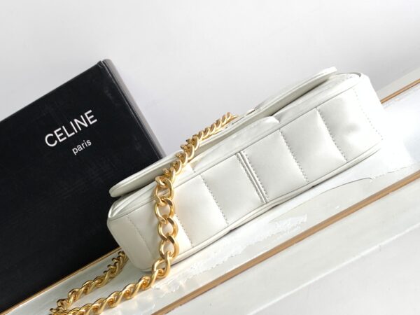 CELINE CHAIN SHOULDER BAG MATELASSE MONOCHROME