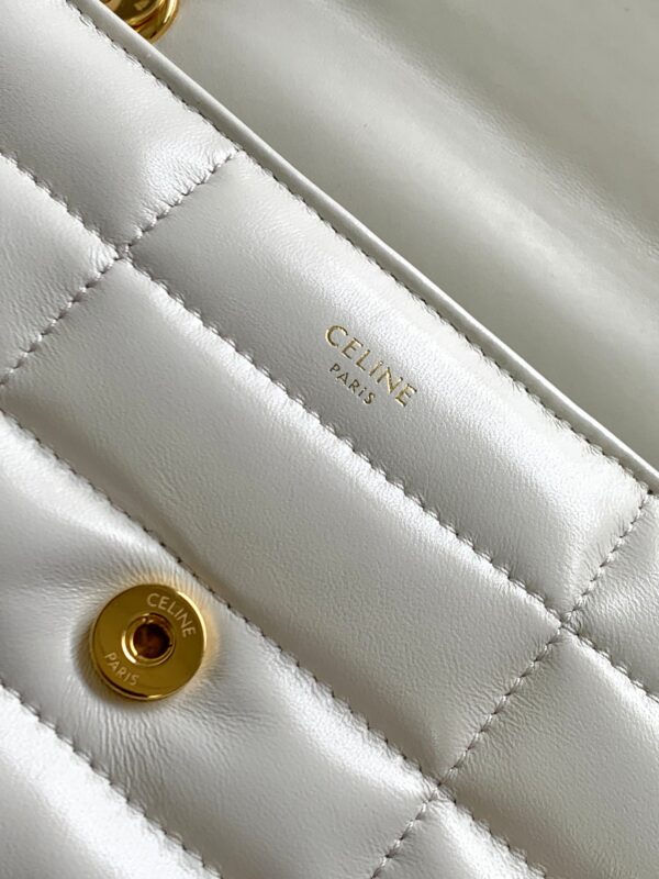CELINE CHAIN SHOULDER BAG MATELASSE MONOCHROME