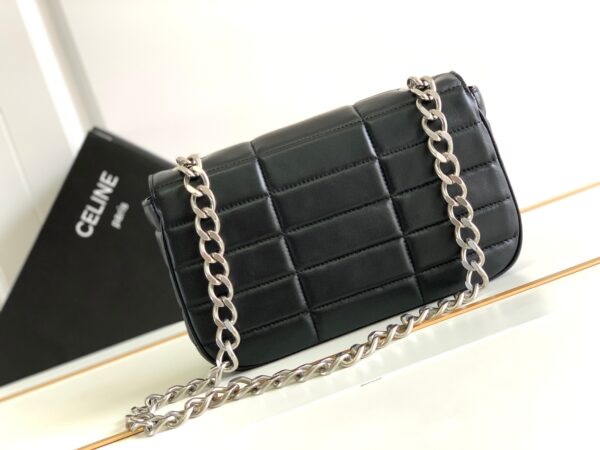 CELINE CHAIN SHOULDER BAG MATELASSE MONOCHROME