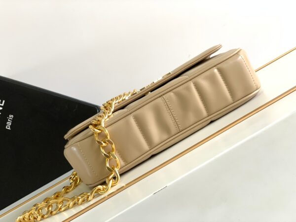 CELINE CHAIN SHOULDER BAG MATELASSE MONOCHROME
