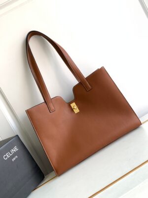 CELINE CABAS 16 IN SMOOTH CALFSKIN LIMESTONE