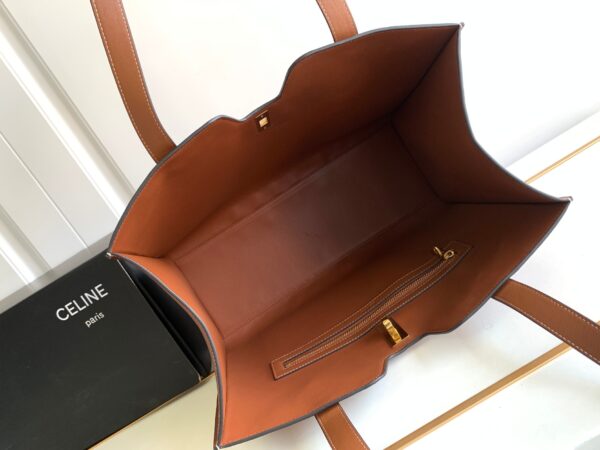 CELINE CABAS 16 IN SMOOTH CALFSKIN LIMESTONE