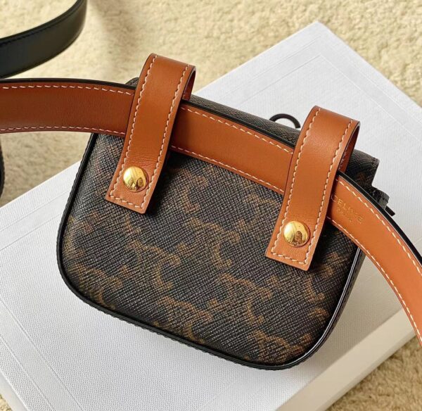 CELINE BELT BAG TRIOMPHE BELT IN TRIOMPHE CANVAS AND CALFSKIN