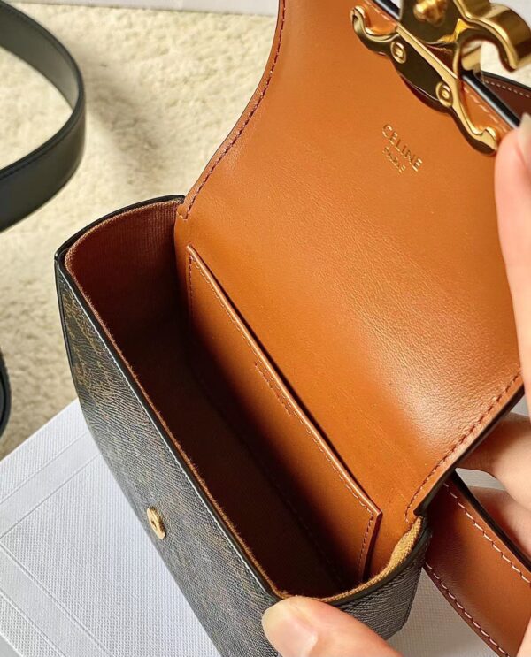 CELINE BELT BAG TRIOMPHE BELT IN TRIOMPHE CANVAS AND CALFSKIN