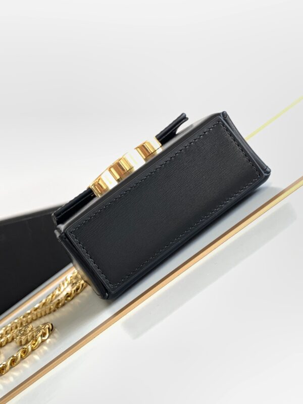 CELINE MINI BOX TRIOMPHE IN SHINY CALFSKIN BLACK