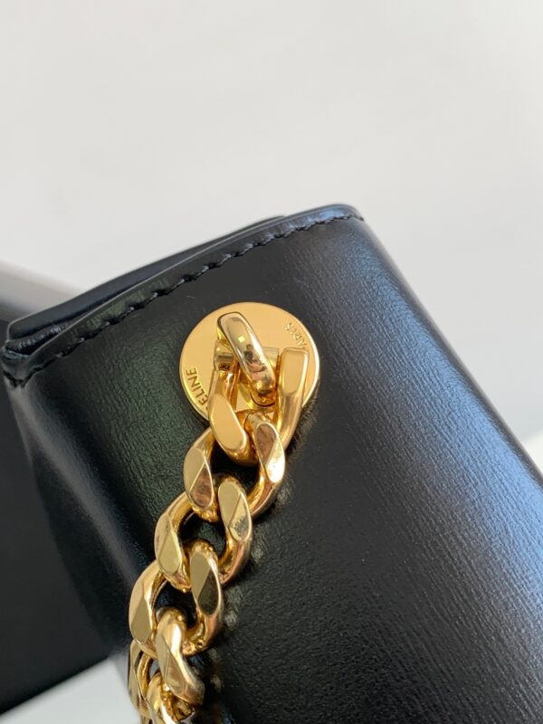 CELINE MINI BOX TRIOMPHE IN SHINY CALFSKIN BLACK