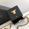 CELINE MINI BOX TRIOMPHE IN SHINY CALFSKIN BLACK
