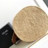 CELINE SUPPLE SMALL TRIOMPHE CELINE CLASSIC PANIER IN RAFFIA AND CALFSKIN