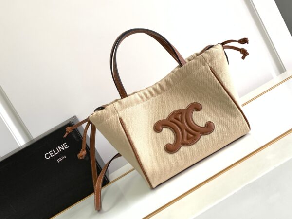 CELINE SMALL CABAS DRAWSTRING CUIR TRIOMPHE
