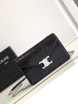 CELINE WALLET ON CHAIN TRIOMPHE