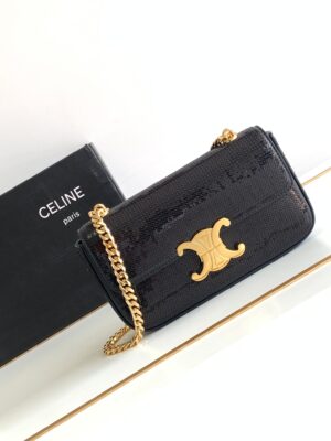 CELINE CHAIN SHOULDER BAG TRIOMPHE