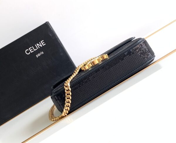 CELINE CHAIN SHOULDER BAG TRIOMPHE