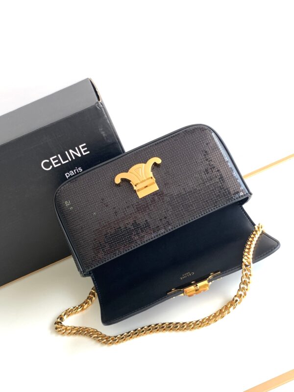 CELINE CHAIN SHOULDER BAG TRIOMPHE