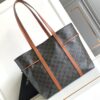 CELINE CABAS DRAWSTRING IN TRIOMPHE CANVAS AND CALFSKIN TAN