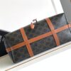 CELINE CABAS DRAWSTRING IN TRIOMPHE CANVAS AND CALFSKIN TAN