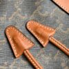 CELINE CABAS DRAWSTRING IN TRIOMPHE CANVAS AND CALFSKIN TAN