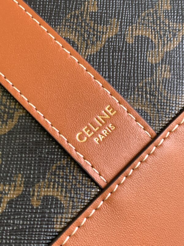 CELINE MEDIUM CABAS IN TRIOMPHE CANVAS AND CALFSKIN