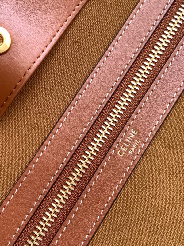 CELINE MEDIUM CABAS IN TRIOMPHE CANVAS AND CALFSKIN