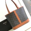 CELINE SMALL CABAS IN TRIOMPHE CANVAS AND CALFSKIN