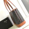CELINE SMALL CABAS IN TRIOMPHE CANVAS AND CALFSKIN