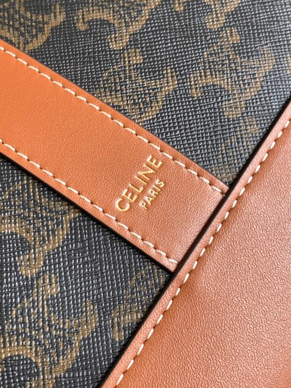 CELINE SMALL CABAS IN TRIOMPHE CANVAS AND CALFSKIN