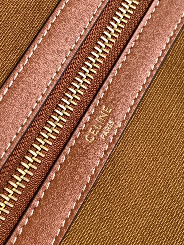 CELINE SMALL CABAS IN TRIOMPHE CANVAS AND CALFSKIN
