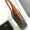 CELINE HELOISE BAG IN TRIOMPHE CANVAS AND CALFSKIN TAN