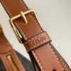 CELINE HELOISE BAG IN TRIOMPHE CANVAS AND CALFSKIN TAN