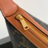 CELINE HELOISE BAG IN TRIOMPHE CANVAS AND CALFSKIN TAN