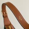 CELINE HELOISE BAG IN TRIOMPHE CANVAS AND CALFSKIN TAN