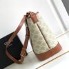 CELINE SMALL BUCKET IN TRIOMPHE CANVAS AND CALFSKIN