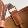 CELINE SMALL BUCKET IN TRIOMPHE CANVAS AND CALFSKIN