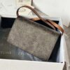 CELINE WALLET ON STRAP IN TRIOMPHE CANVAS AND SMOOTH LAMBSKIN TAN