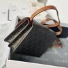 CELINE WALLET ON STRAP IN TRIOMPHE CANVAS AND SMOOTH LAMBSKIN TAN