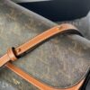 CELINE WALLET ON STRAP IN TRIOMPHE CANVAS AND SMOOTH LAMBSKIN TAN