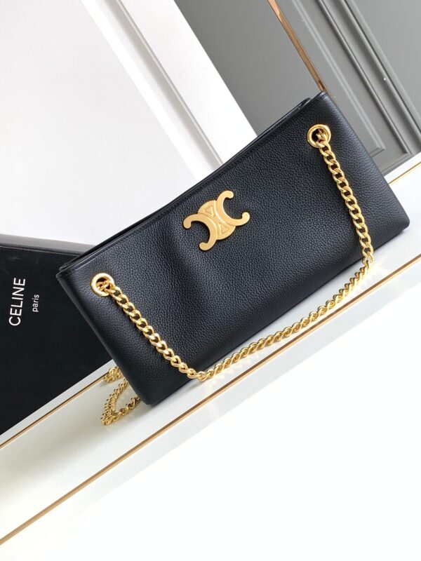 CELINE MEDIUM NEWSPAPER BAG IN SUPPLE CALFSKIN CHESTNUT