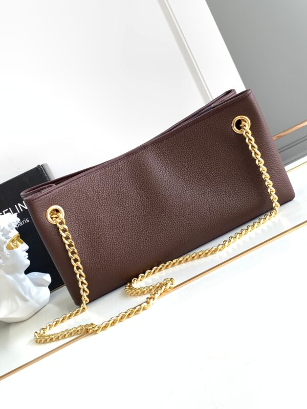 CELINE MEDIUM NEWSPAPER BAG IN SUPPLE CALFSKIN CHESTNUT