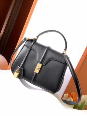 Celine SMALL 16 BAG IN SATINATED CALFSKIN BLACK