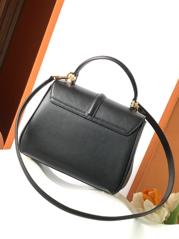 Celine SMALL 16 BAG IN SATINATED CALFSKIN BLACK