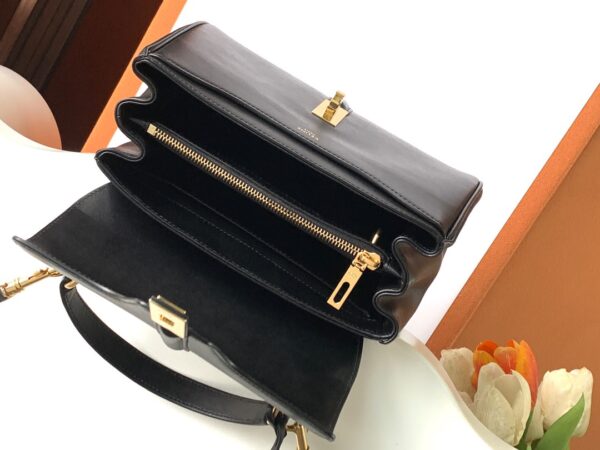 Celine SMALL 16 BAG IN SATINATED CALFSKIN BLACK