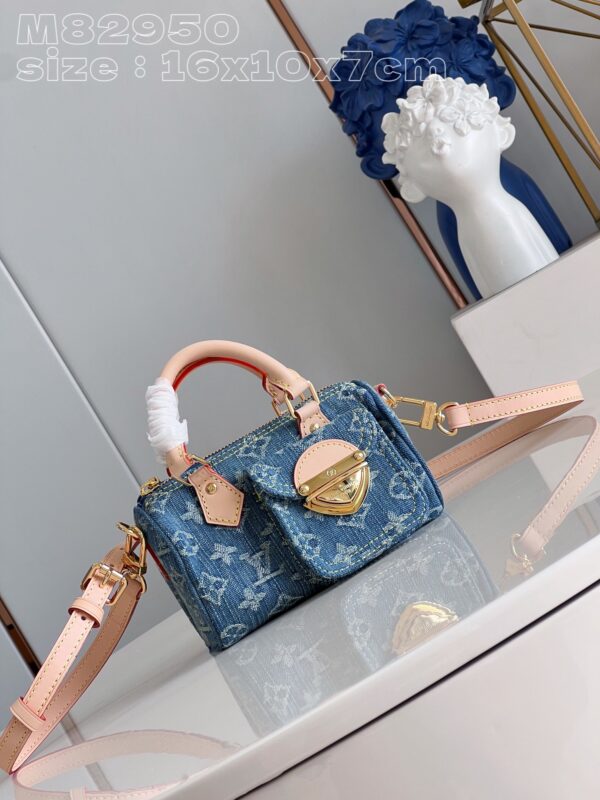 Louis Vuitton Nano Speedy Monogram Denim